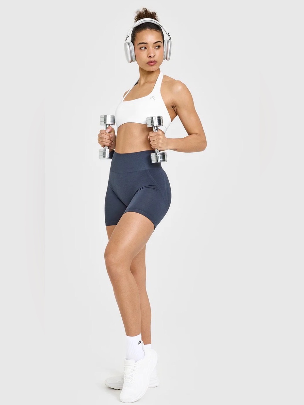 Oner Active Effortlesslift™ Seamless Shorts w/ White Logo- True Blue(M)